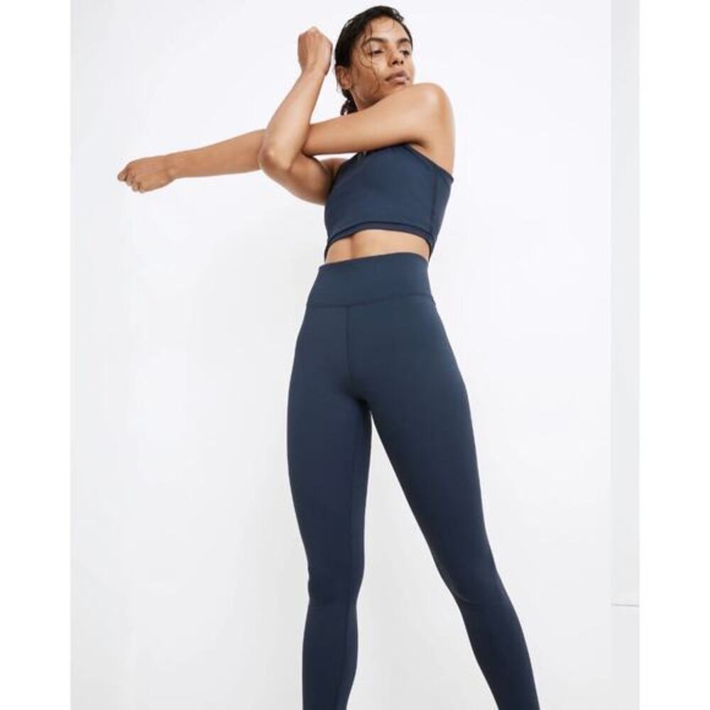Madewell New MWL For High Rise 25" Leggings Pocket Dark Nightfall Blue Plus 2X